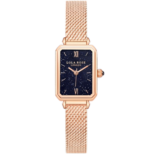 Lola Rose罗拉玫瑰女士手表女款轻奢小众方形满天星时尚腕表礼物