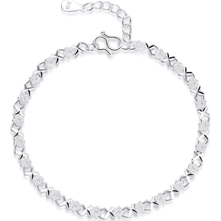 999足银手链女纯银手链2026年新款ins小众女士女生夏情侣简约手饰