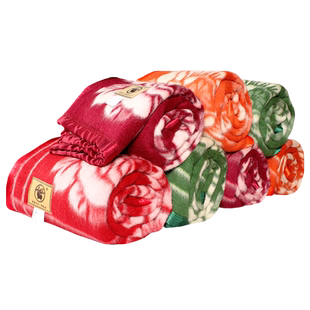 雪舟双虎羊毛100%毯子单/双人婚庆保暖秋冬盖毯空调毯床褥学生毯