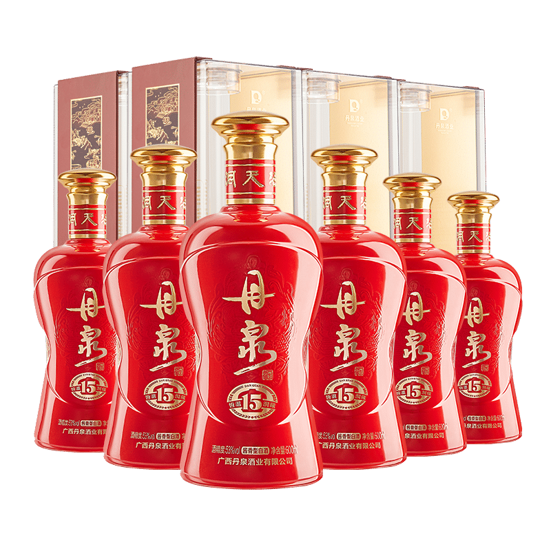 加量不加价】丹泉酒洞藏15加量装 53度酱香型白酒558mL*6瓶整箱