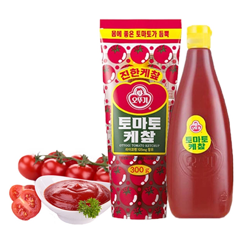 韩国进口不倒翁番茄酱300g家用 番茄沙司挤压瓶薯条手抓饼牛排酱