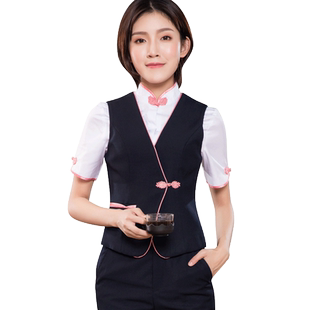 高端职业套装女春秋航空工装气质空姐制服珠宝店茶楼新中式工作服