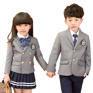 班服韩版男女儿童套装春秋冬季学院风中小学生西装校服幼儿园园服