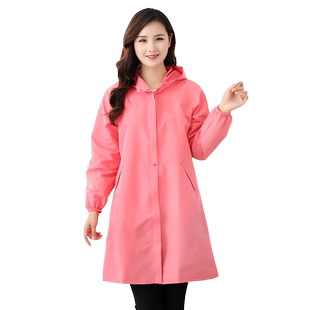 时尚罩衣大人防水防油家用厨房工作服外套女上衣长袖围裙长款冬季