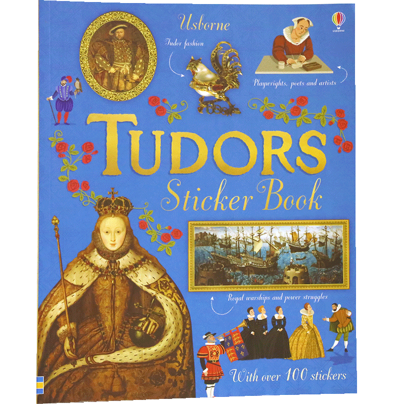 Usborne 原版英文 Tudors sticker book 都铎王朝贴纸书 尤斯伯恩图书活动书历史书亲子互动英语绘本故事书课外读物6+