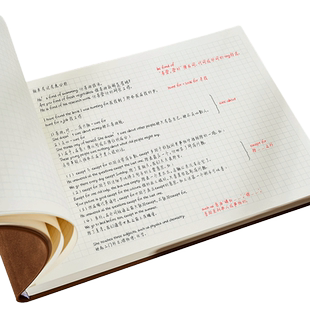 横翻软皮方格网格本格子几何B5空白页笔记本本子大号简约大学生超厚横式考研读书思维导图竖翻手绘日记记事本