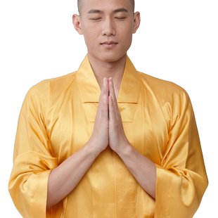 慈缘僧服夏季真丝小褂套装僧袍暗门襟七分袖高级定制
