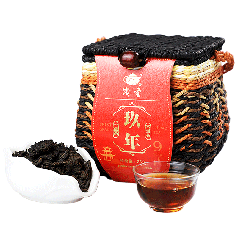 【九年一級(jí)】廣西農(nóng)墾茶業(yè)茂圣六堡茶梧州特產(chǎn)黑茶2015年陳250g