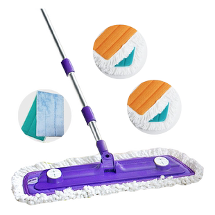 妙洁平板拖把木地板家用旋转大号懒人静电吸尘粘贴式拖把墩布黏贴