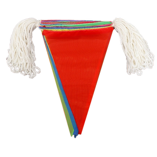 五彩旗三角旗串旗定做户外工地警戒开业节庆典结婚加粗绳彩旗红旗 彩旗装饰 户外 五彩 小旗定制批发彩条吊旗