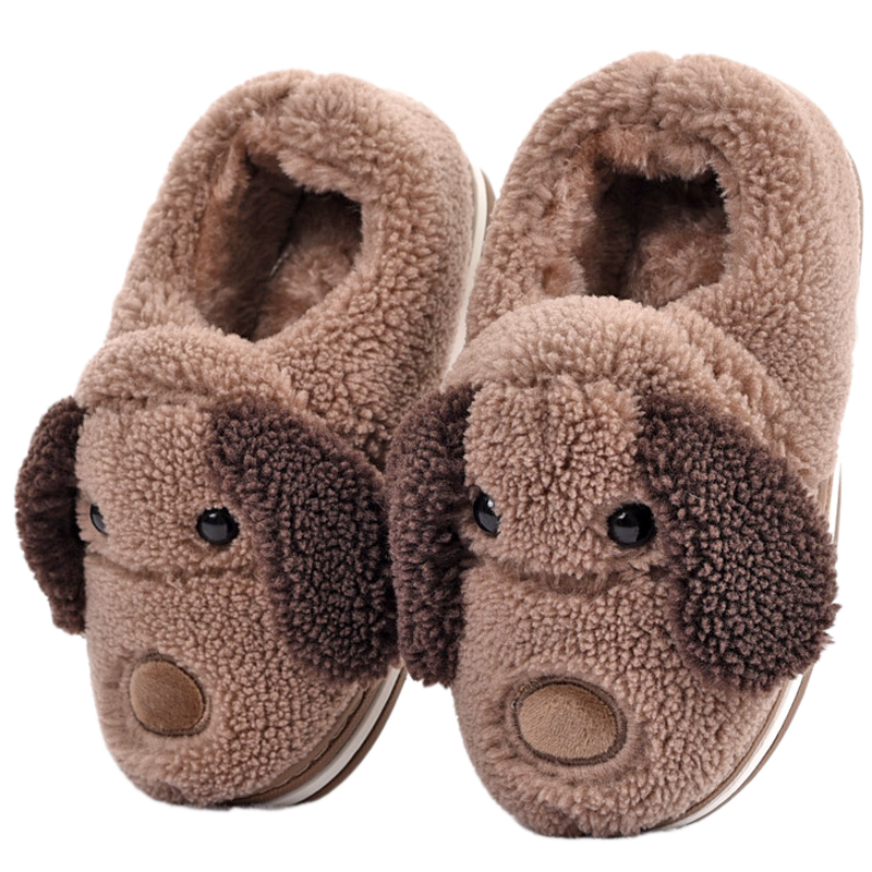 棉拖鞋女冬季家用可爱不包跟居家室内保暖月子鞋毛绒厚底儿童棉鞋