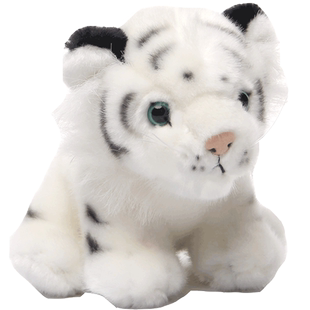 仿真母子小老虎公仔毛绒玩具白虎布娃娃挎包手偶东北虎林园同款