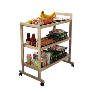 厨房菜架子 置物架多层火锅店放菜架移动三层4层落地水果蔬菜架