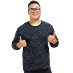 雅鹿大码秋衣秋裤男纯棉保暖内衣套装女中老年加肥加大胖子棉毛衫