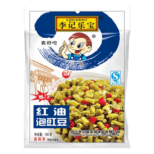 李记乐宝红油泡豇豆下饭菜酸豆角学生榨菜酱腌菜泡菜100g