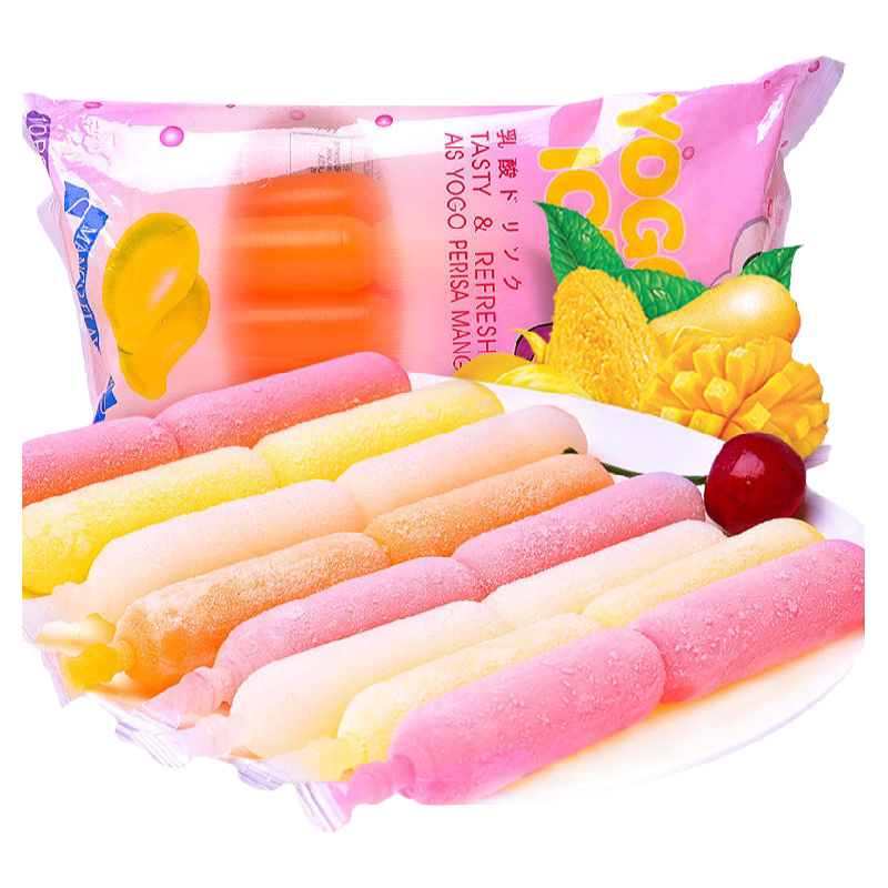 马来西亚进口cocon可康棒棒碎碎冰怀旧儿童零食冰沙汁饮料40支