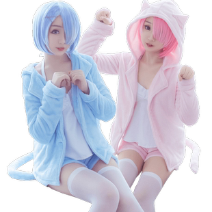 猫老师拉姆蕾姆cosplay服装女可爱猫咪睡衣从零开始的异世界生活