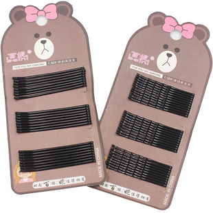 侧边一字夹发夹头饰刘海夹黑色夹子卡子后脑勺碎发夹钢夹发卡女黑