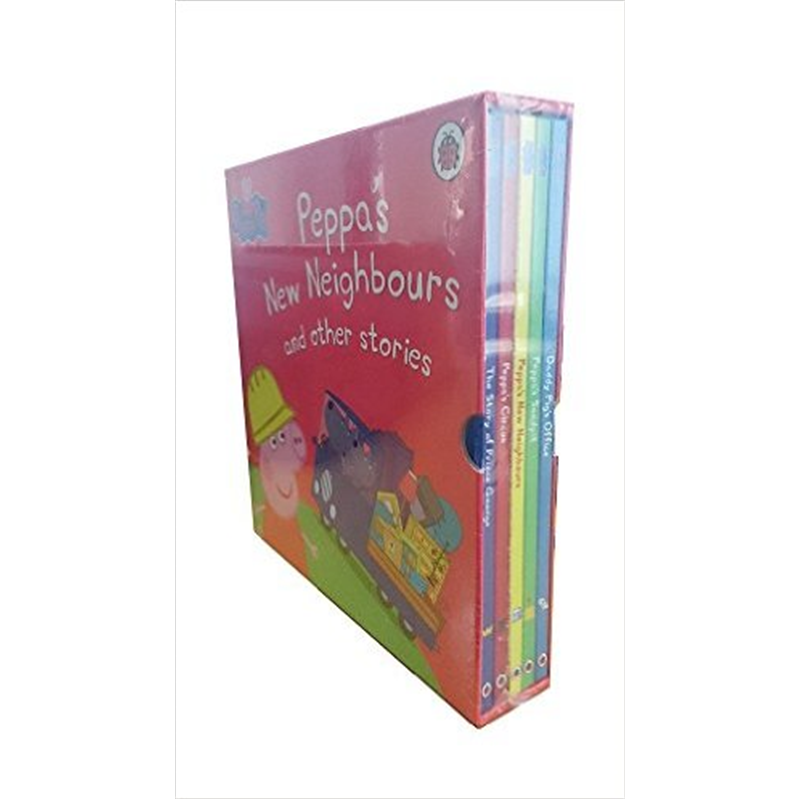 【外文书店】Peppa pig 粉红猪小妹 小猪佩奇5本精装盒装 英文原版绘本 Peppa's New Neighbours 粉红佩佩猪 卡通动画故事英语绘本