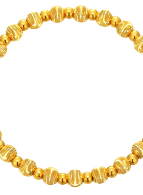 赛菲尔黄金光珠手链足金