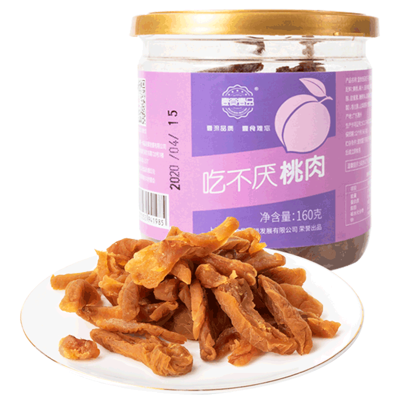 吃不厌休闲零食174g袋装桃肉