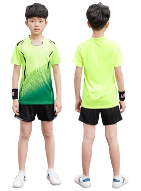 儿童羽毛球服男童2021球衣女孩夏