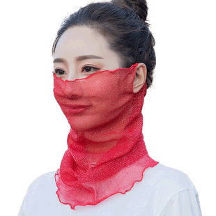围脖女套头夏季防晒薄款小丝巾假领子变面纱百搭护颈椎脖套围巾罩