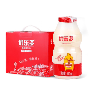 【优乐多乳品官旗】青提栀子轻享装乳酸菌100g×20瓶，