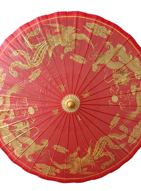 甲路油纸伞传统纯手工红色结婚