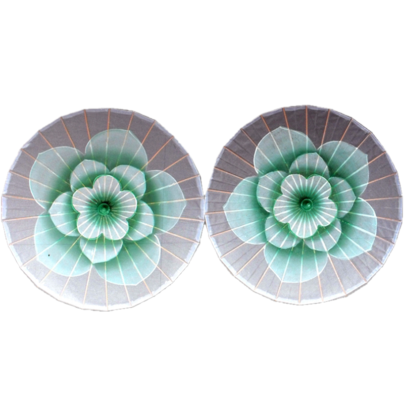 茉莉花开舞蹈伞茉莉情怀伞旗袍走秀古典伞装饰演出透明绸布道具伞