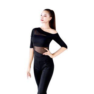 舞姿翼修身显瘦形体2022春夏新款女训练走秀名媛练功服舞蹈套装