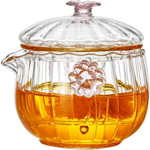 玻璃茶壶耐高温茶水分离小泡茶器快客杯迷你一人手抓壶功夫红茶具