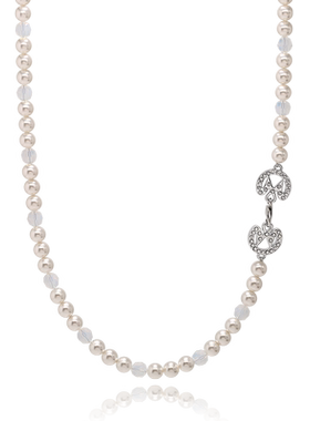 萌趣趣风仿珍珠生日礼物毛衣链