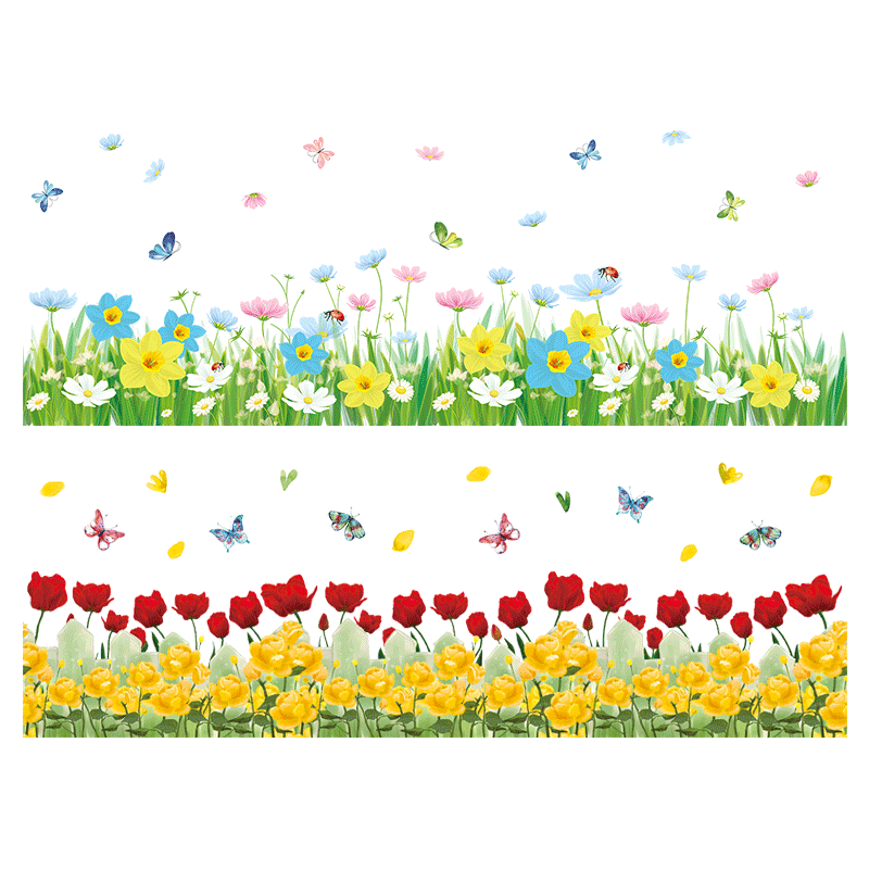 防水幼儿园走廊墙角装饰贴花