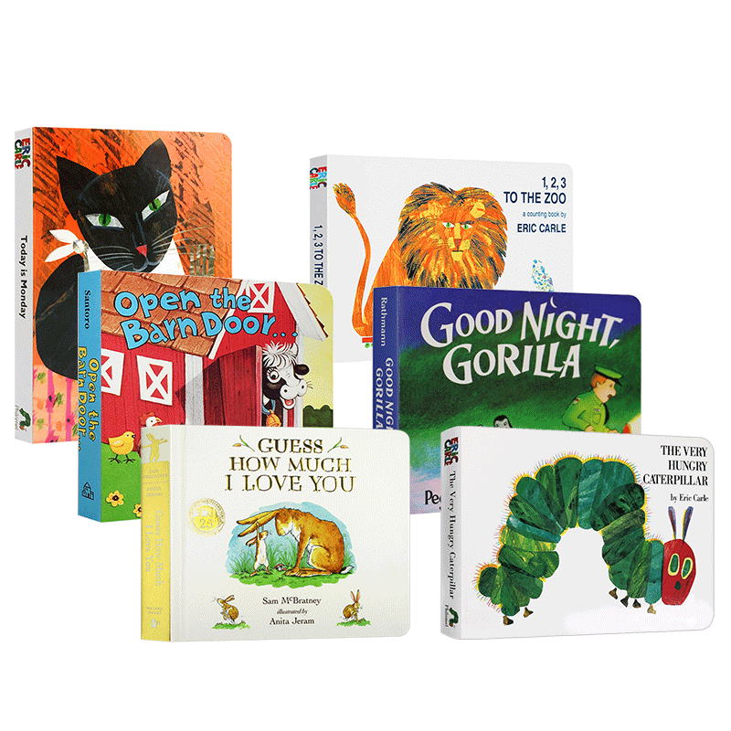 The Very Hungry Caterpillar 英文原版绘本 好饥饿的毛毛虫 晚安大猩猩 到动物园去 英文版英语纸板书籍