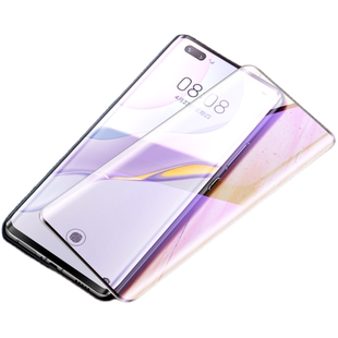 适用于华为nova7pro钢化膜nove7全屏覆盖novo7se全包曲面nowa7i曲屏por高清防摔爆7es手机前曲面膜玻璃5g全身