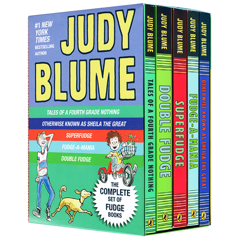 朱迪布鲁姆法吉系列故事5本礼盒装 Judy Blume's Fudge Box Set 美国儿童幽默成长小说桥梁书