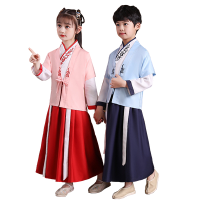 国学春季书童三字经襦裙演出服