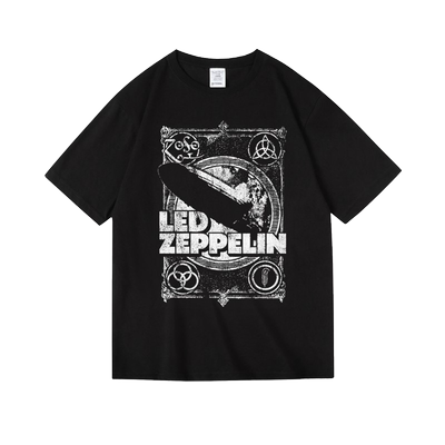 齐柏林飞艇欧美摇滚重金属短男夏