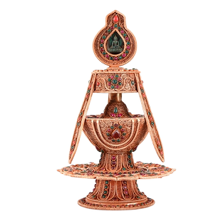 欧斯特常寿宝瓶 尼泊尔手工掐丝居家客厅 地藏摩尼宝瓶装饰摆件