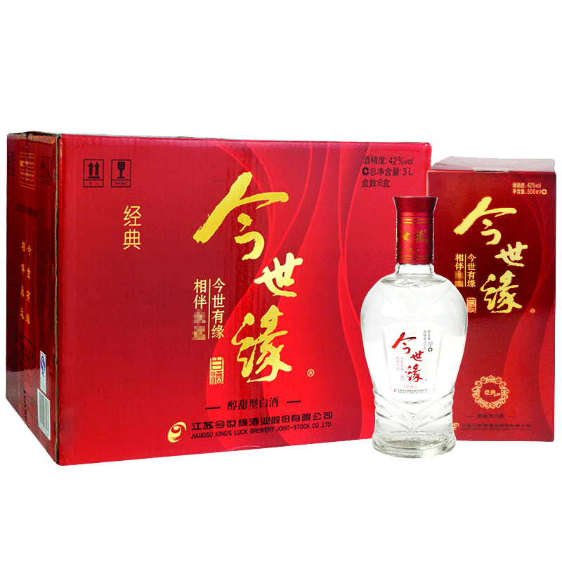 今世缘42度红经典整箱装喜酒