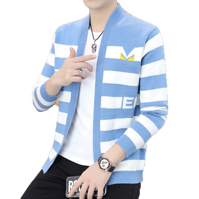 针织开衫韩版新款潮流条纹