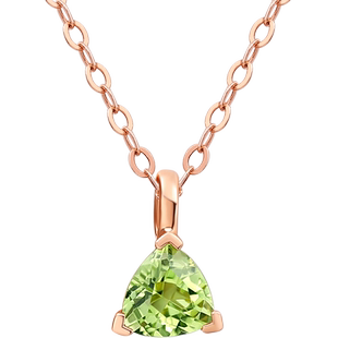 【新年礼物】FENS珠宝 18K金吊坠橄榄石挂坠彩宝托帕石女不含链