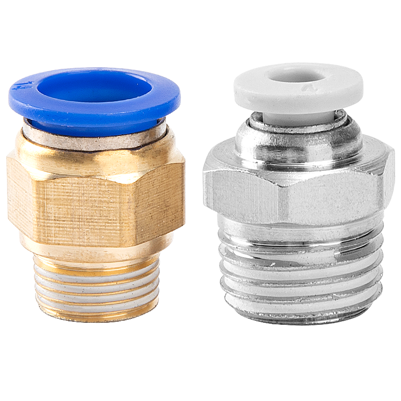 气动气管快速接头PC4-M5 快插PC6-01 PC8-02螺纹直通PC10-03 PC12