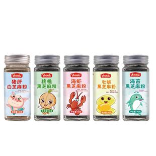 南园国色芝麻猪肝粉核桃粉海苔粉拌饭调味料送婴幼儿宝宝辅食食谱