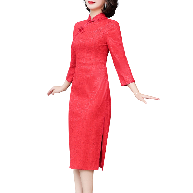 2021年夏季喜婆婆妈妈装改良旗袍
