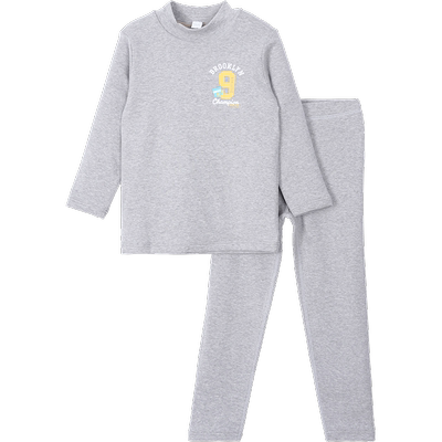 久岁伴小孩羊毛加厚套装保暖内衣