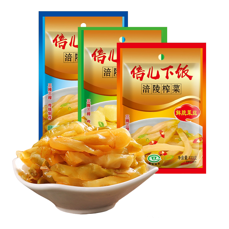 倍儿下饭重庆涪陵榨菜鲜脆菜103g