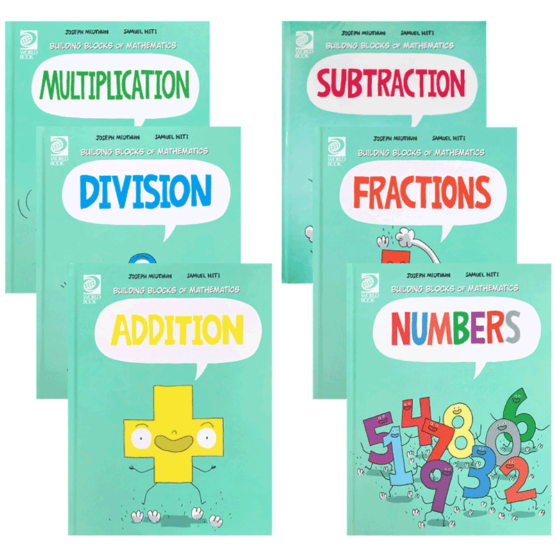STEM这就是物理数学漫画数学启蒙英文原版Building Blocks of mathematics6册畅销美国小学 数学运算物理同系列maths