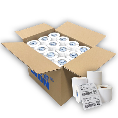 鸿诺吊牌入仓整箱装铜版纸不干胶